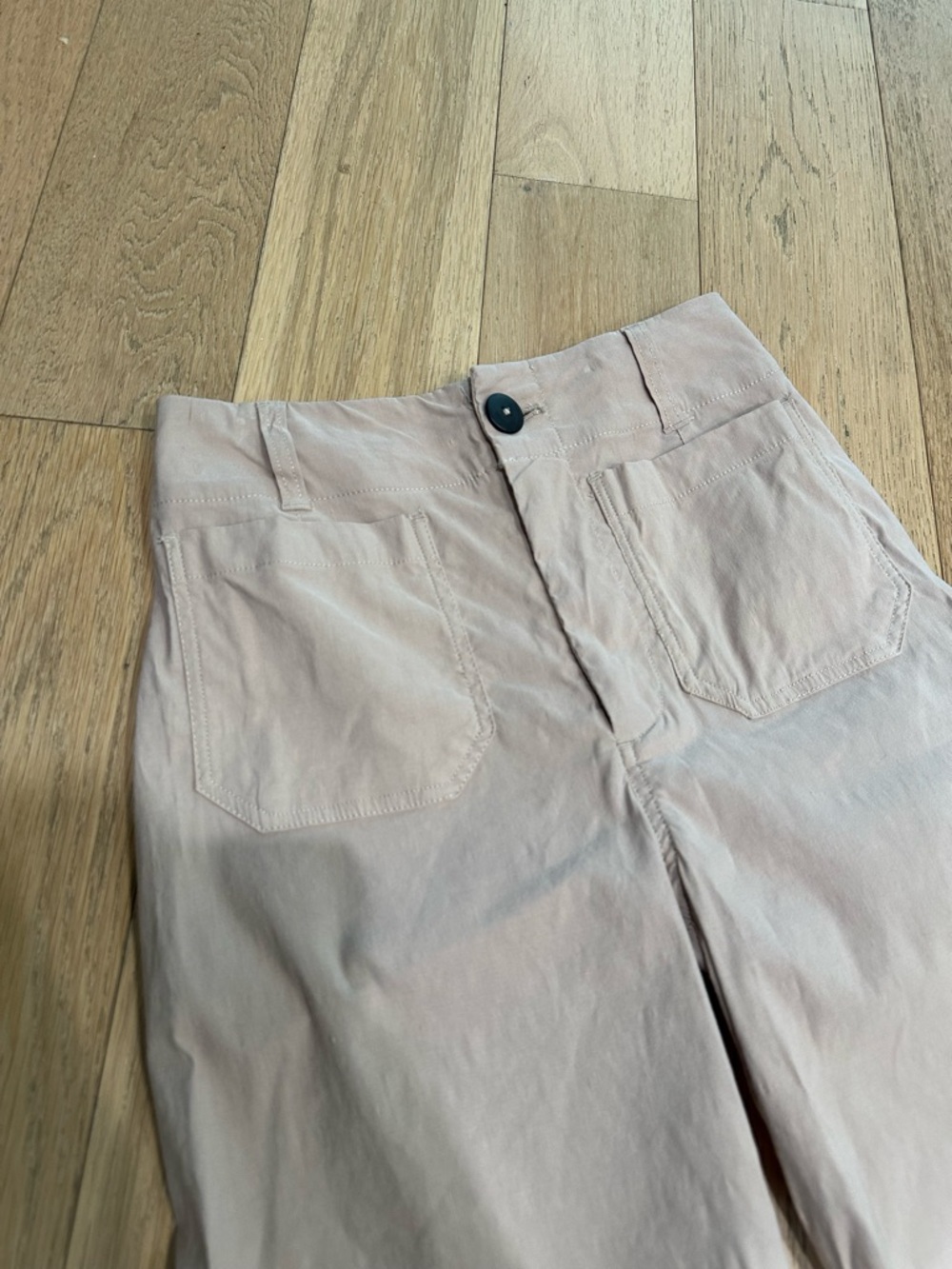 Maeve Anthropologie Colette Cropped Wide-Leg Pants Linen Viscose Size 26 Beige - Picture 2 of 8